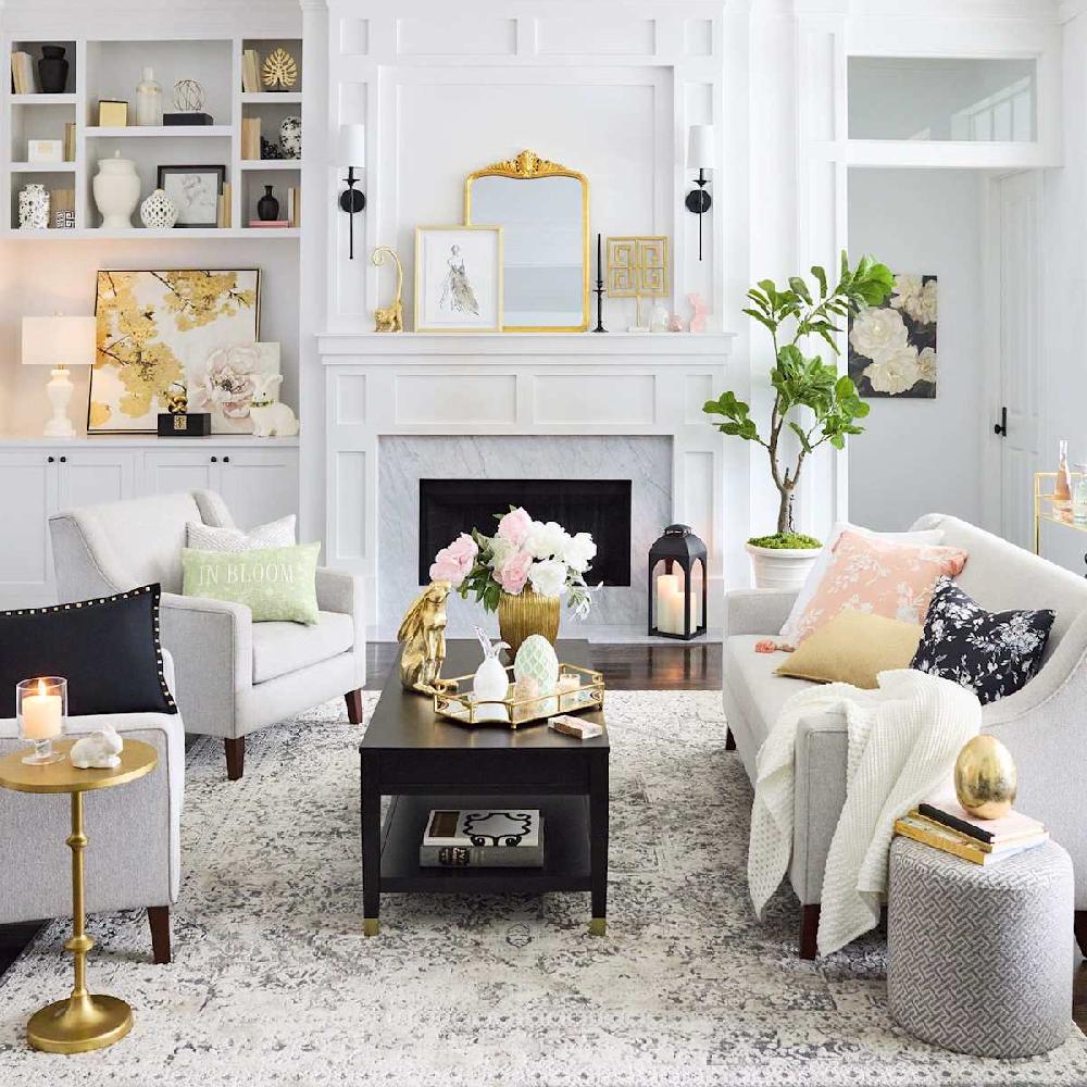 At Home Providence Gold Faux Wood Ornate Top Wall Mirror 25x37