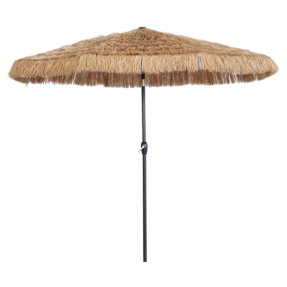 At Home Puebla Daybed Natural Wicker With Natural Canvas Cushions Pillows Umbrella And Base 3-Piece Set