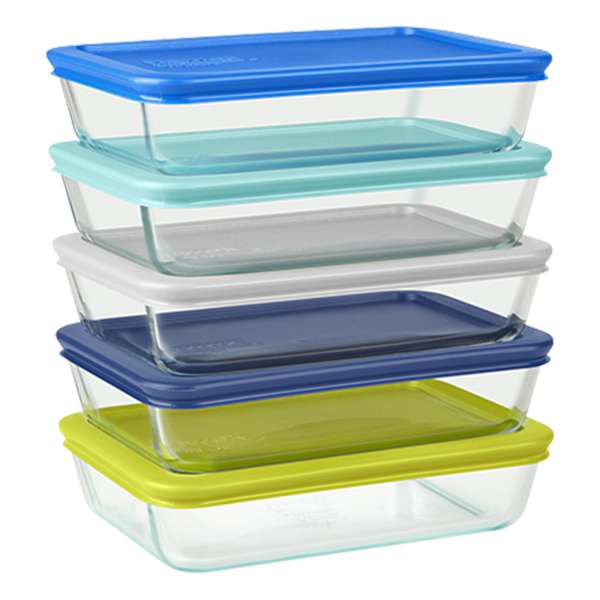 at home Pyrex Simply Store 10-Piece 3-Cup Meal Prep Set