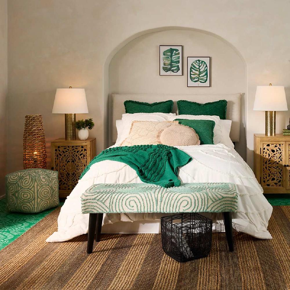 At Home Rae Accent Cabinet With Natural Mango Wood Finish