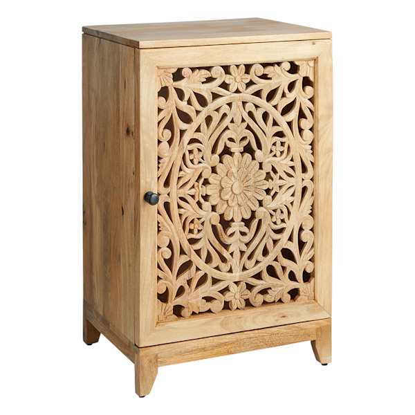 at home Rae Accent Cabinet with Natural Mango Wood Finish