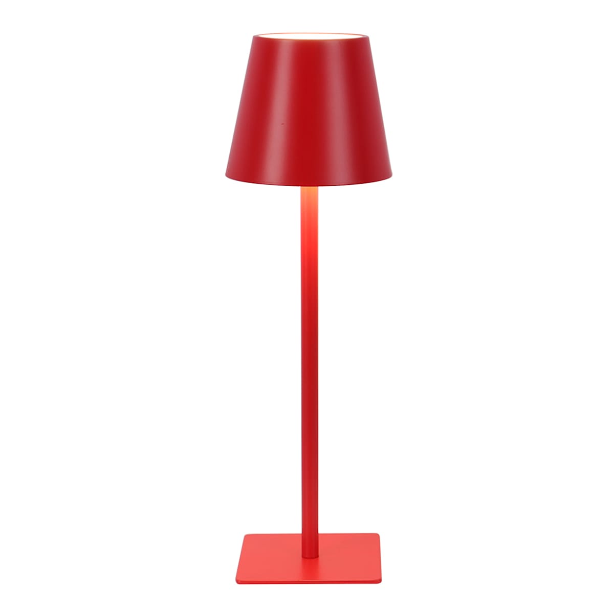 At Home Red Indoor & Outdoor USB Portable Rechargeable Lamp