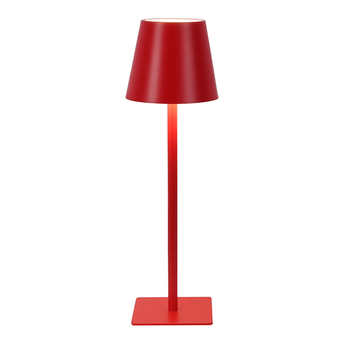 At Home Red Indoor & Outdoor USB Portable Rechargeable Lamp