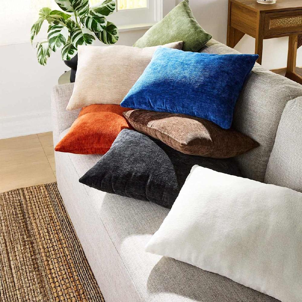 At Home Reese Chocolate Chenille Throw Pillow 14x20