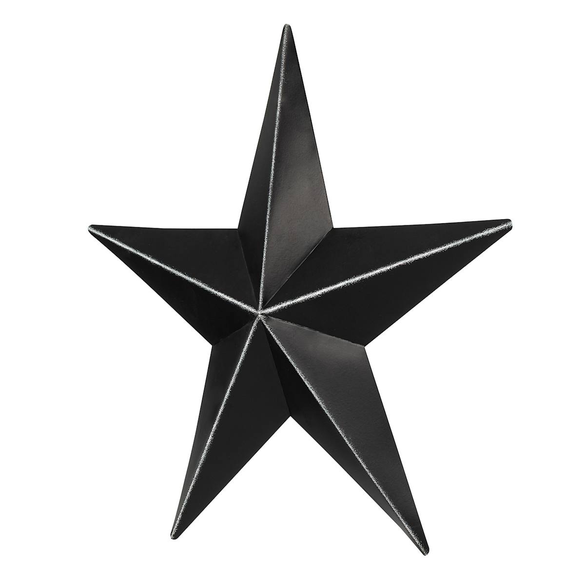 At Home Rustic Black Metal Star Outdoor Wall Decor 18"