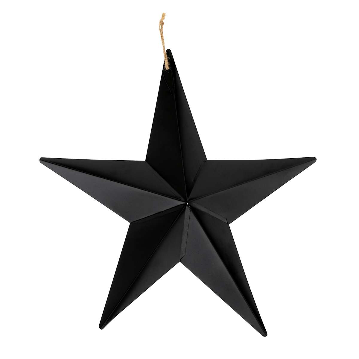 At Home Rustic Black Metal Star Outdoor Wall Decor 18"