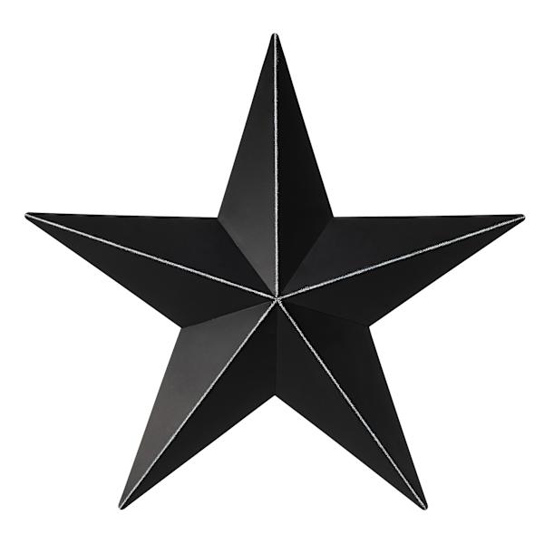 at home Rustic Black Metal Star Outdoor Wall Decor 18"