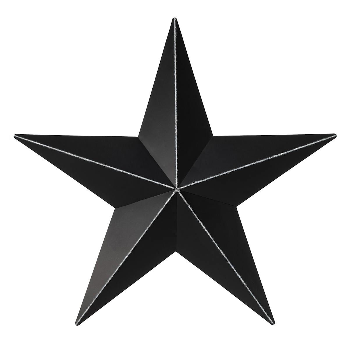 At Home Rustic Black Metal Star Outdoor Wall Decor 36"