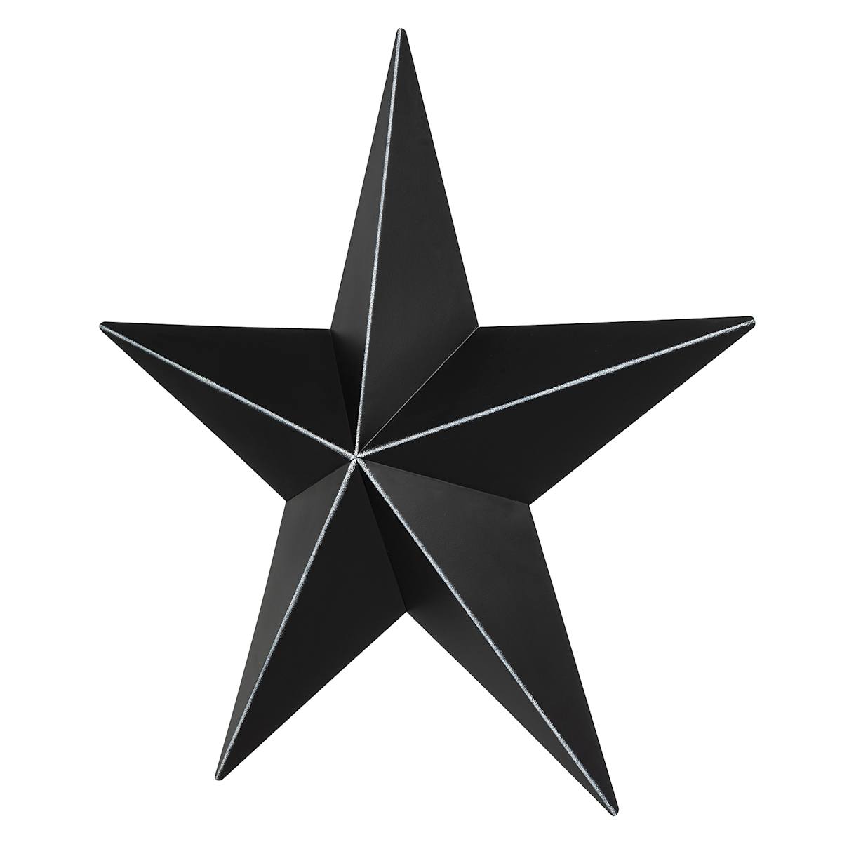 At Home Rustic Black Metal Star Outdoor Wall Decor 36"