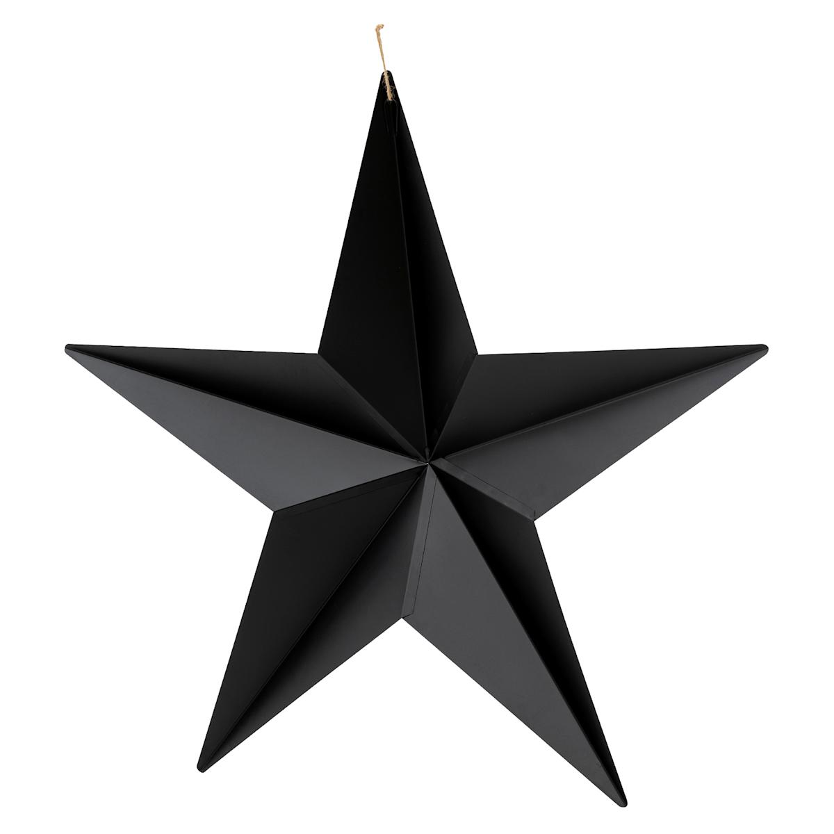At Home Rustic Black Metal Star Outdoor Wall Decor 36"