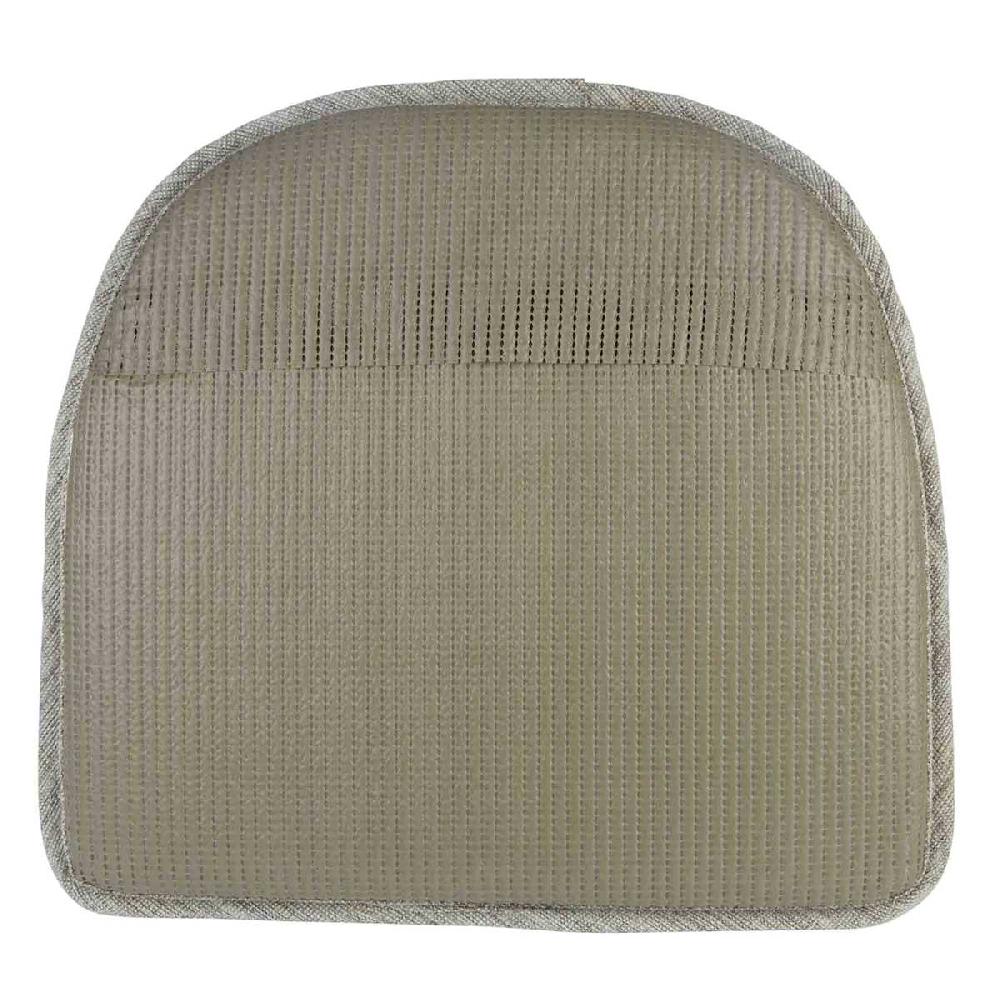 At Home Salinger Tan Gripper Dining Chair Cushion With Non Skid Material