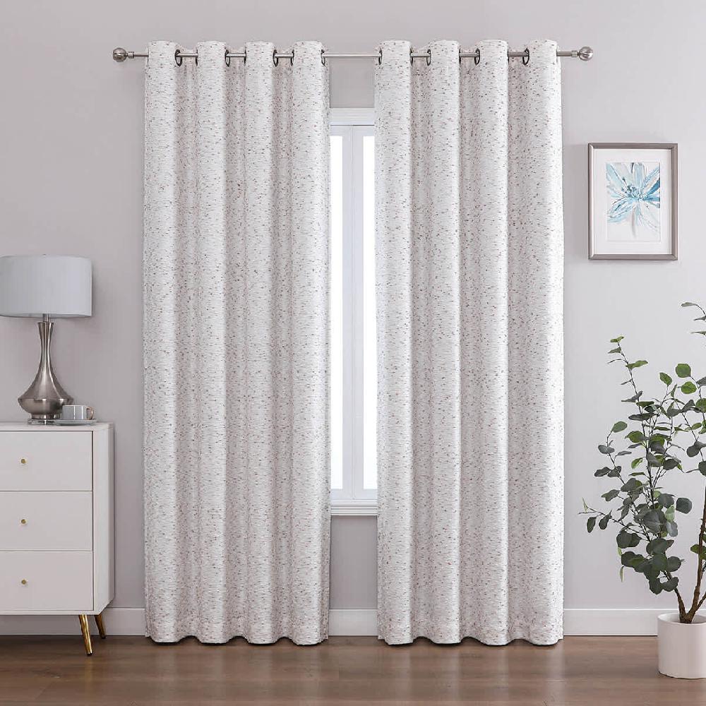 At Home San Marco Linen Blackout Grommet Curtain Panel 84"