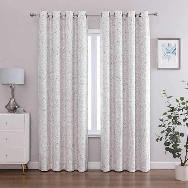 at home San Marco Linen Blackout Grommet Curtain Panel 84"