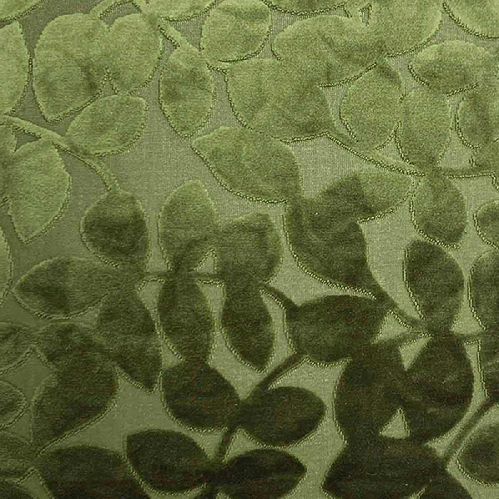 At Home Sasha Green Leaves Chenille Throw Pillow 18"