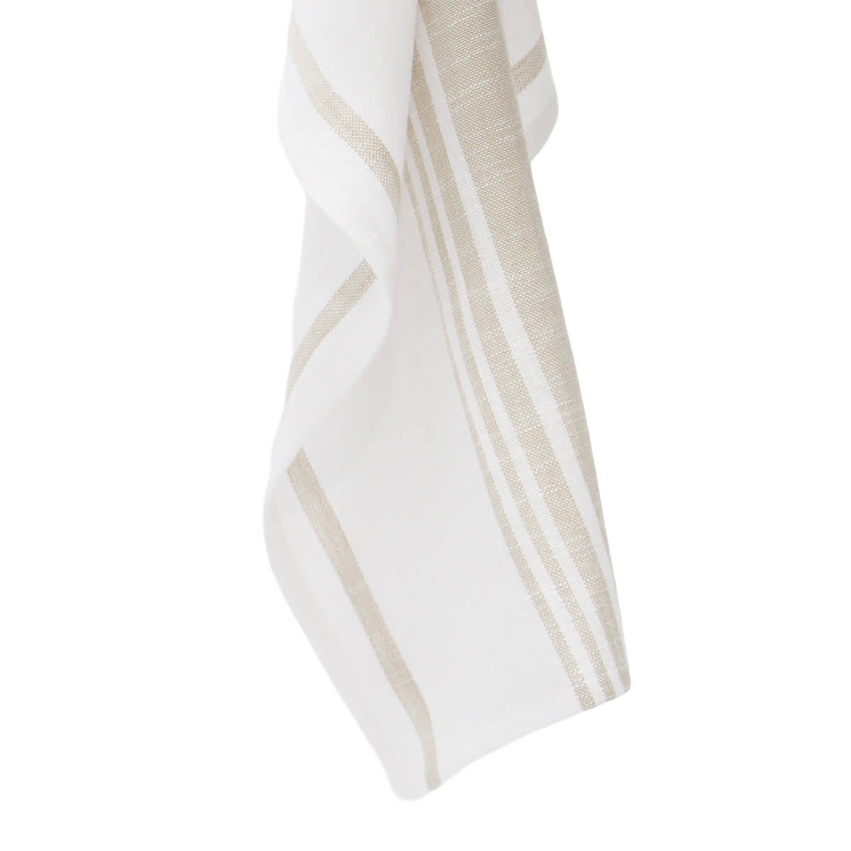 At Home Set Of 3 Taupe Porter Slub Waffle Cotton Kitchen Towels