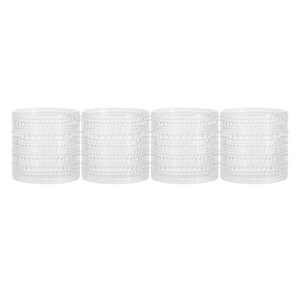 at home Set of 4 Clear Spectra Double Old Fashioned Glasses 13oz