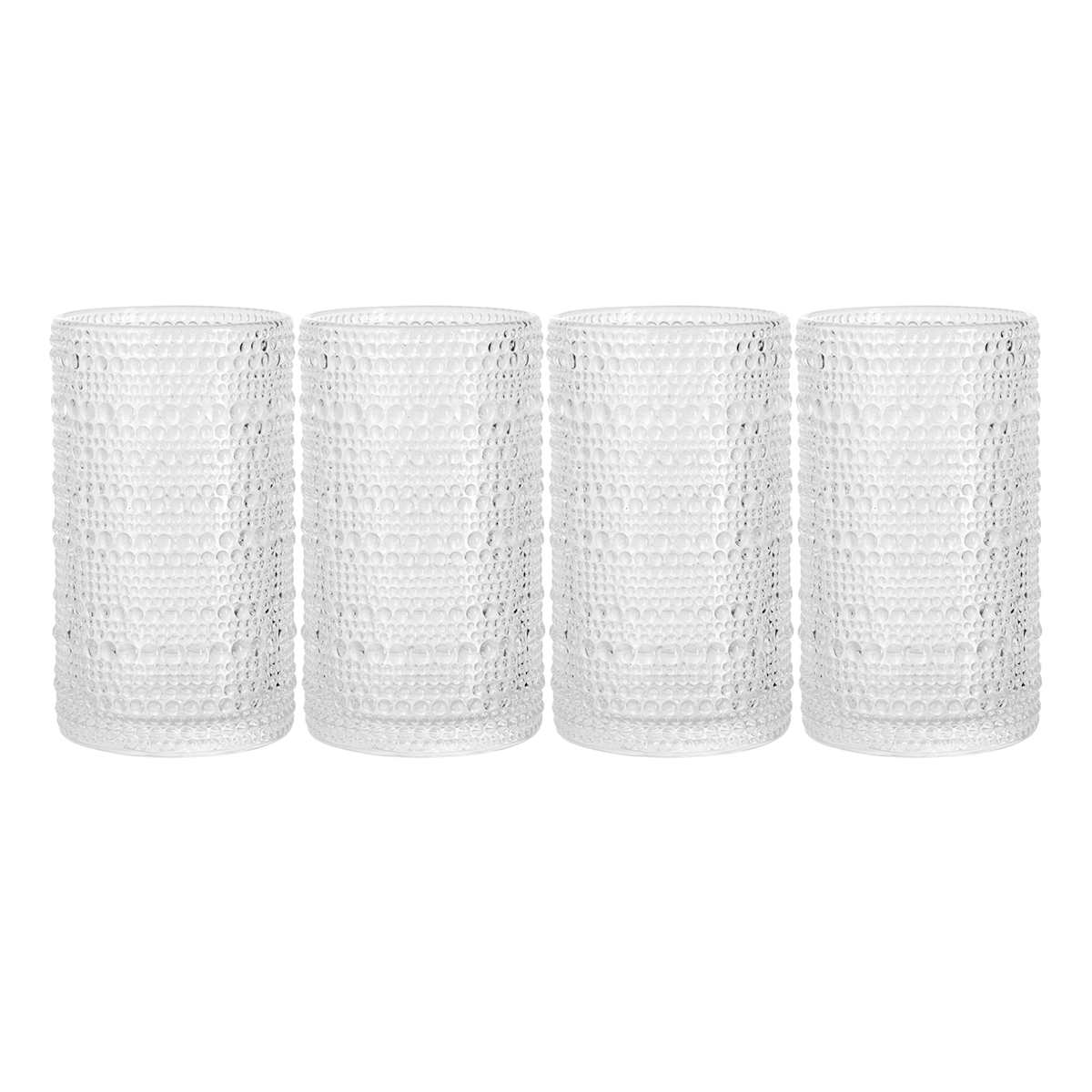 At Home Set Of 4 Clear Spectra Highball Glasses 15oz