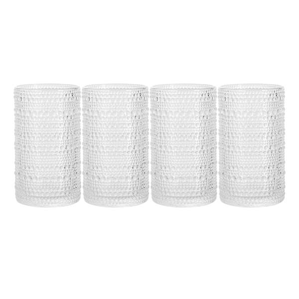 at home Set of 4 Clear Spectra Highball Glasses 15oz