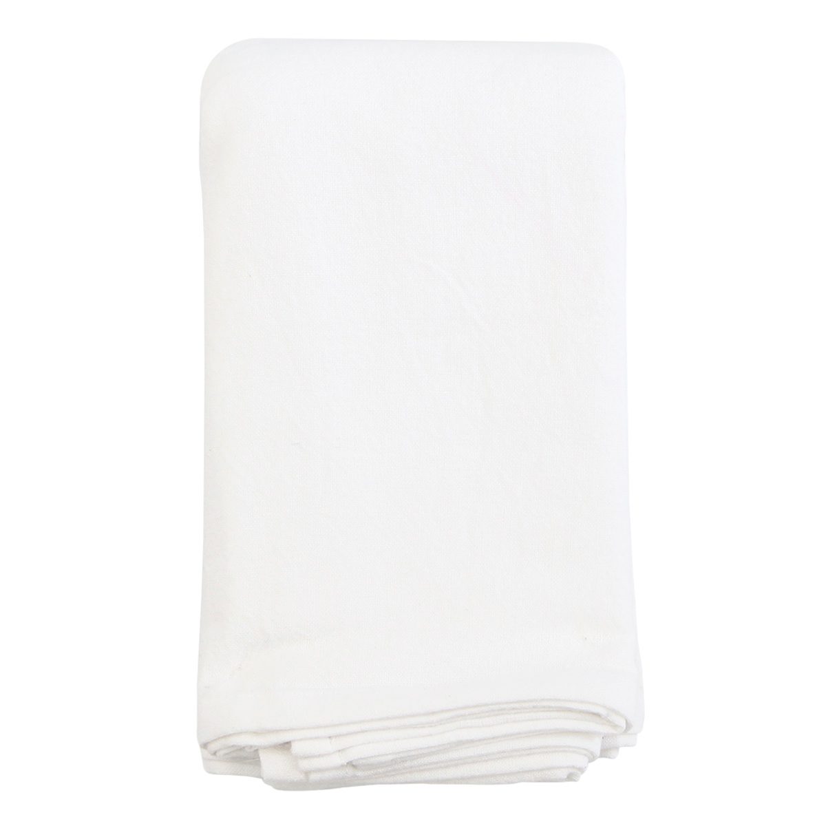 At Home Set Of 4 White Linen-Like Cotton Napkins 18"