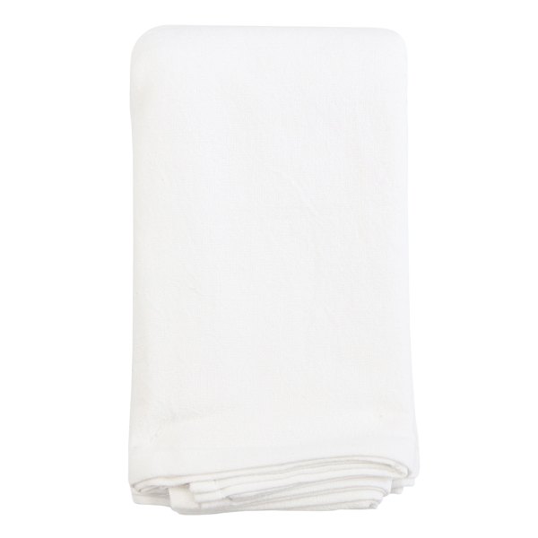 at home Set of 4 White Linen-Like Cotton Napkins 18"