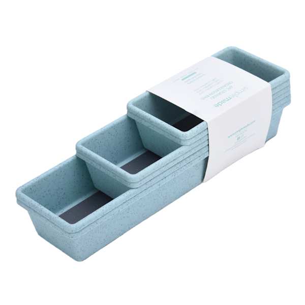 at home Set of 6 Non-Slip Drawer Organizer Bins Mint Green