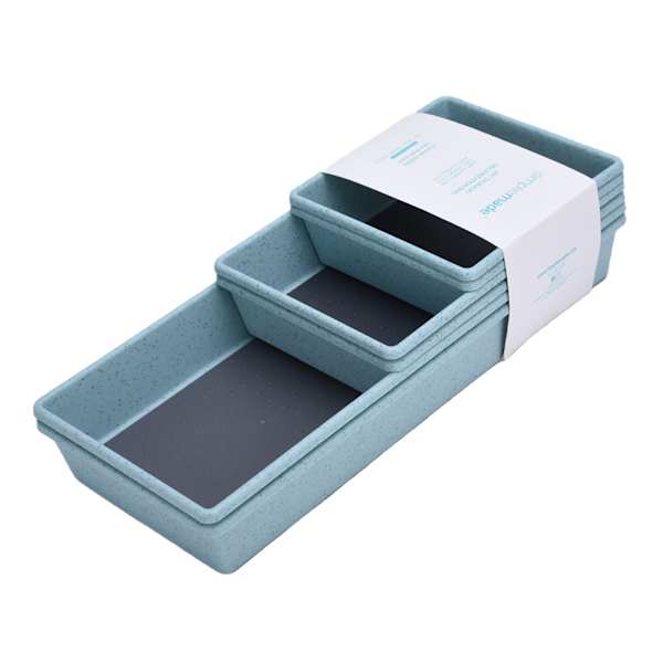 at home Set of 6 Non-Slip Drawer Organizer Bins Mint Green