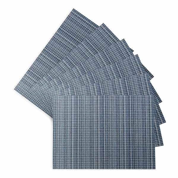 at home Set of 6 Sandford Woven Vinyl Placemats 18x13