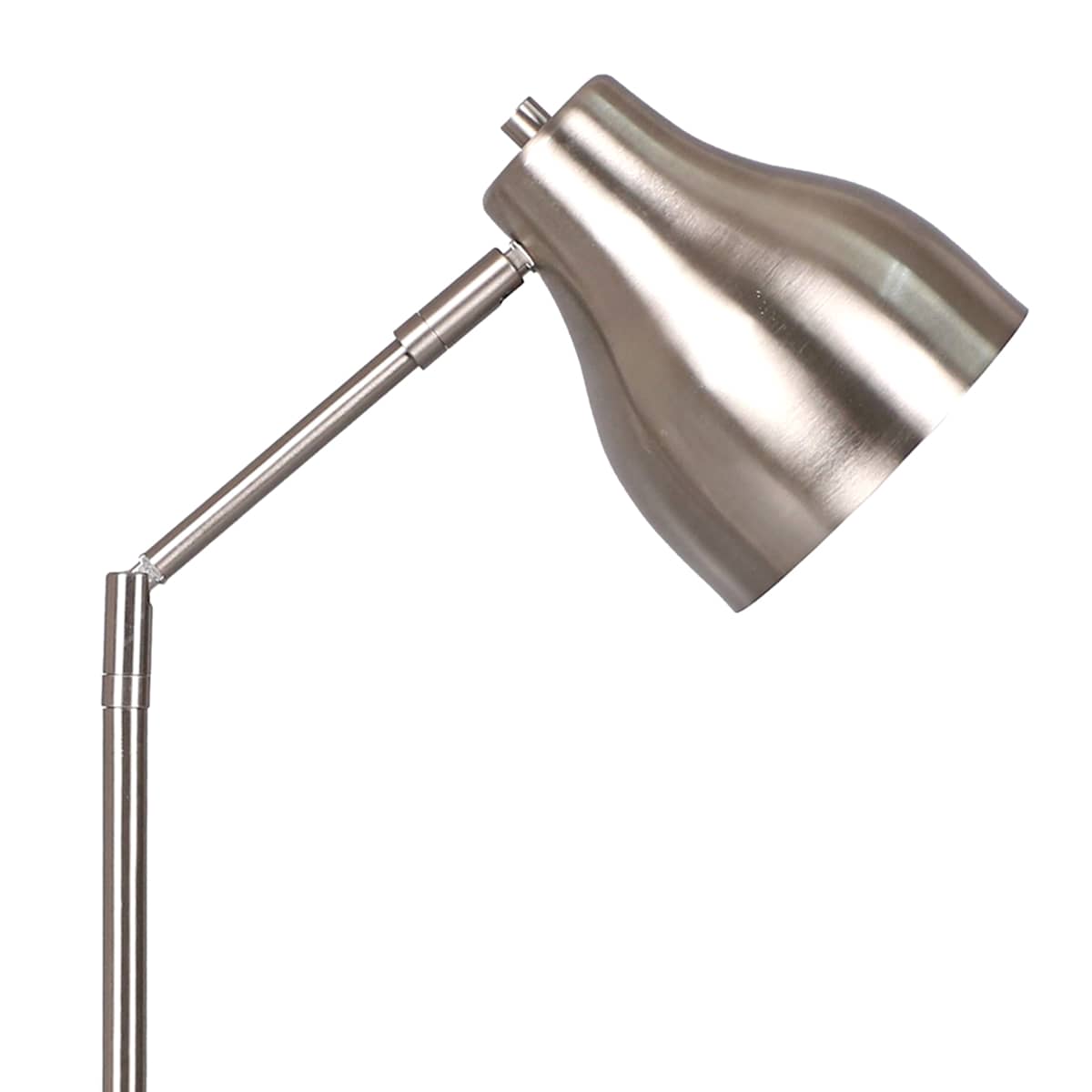 At Home Silver Metal Desk Lamp With Wireless Charging 20In