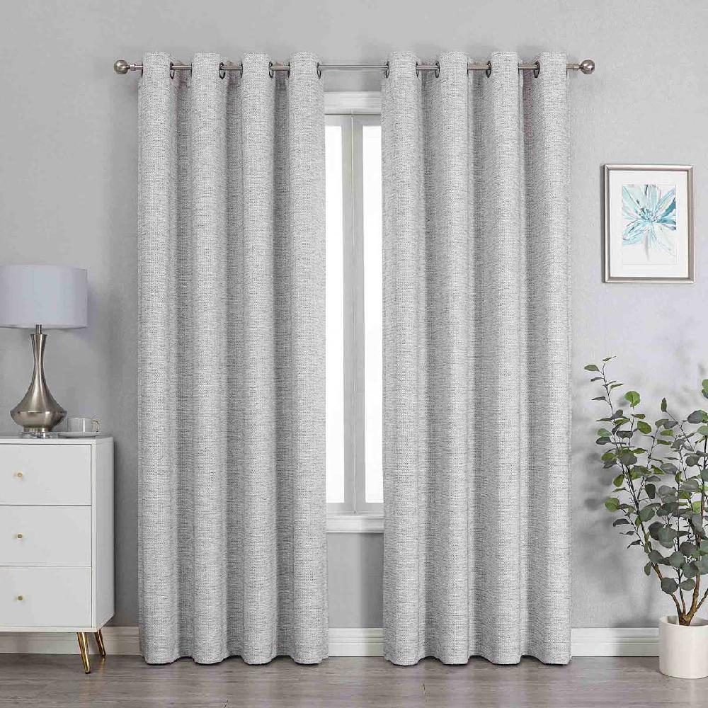 At Home Sun Shield Burke Brown Blackout Grommet Single Curtain Panel 95"