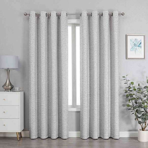 at home Sun Shield Burke Brown Blackout Grommet Single Curtain Panel 95"