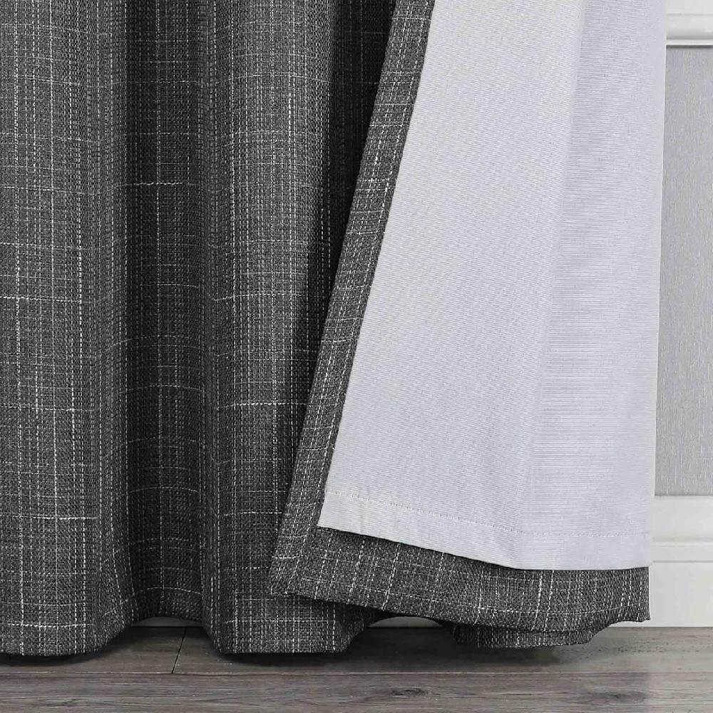 At Home Sun Shield Charcoal Blackout Grommet Curtain Panel 95"