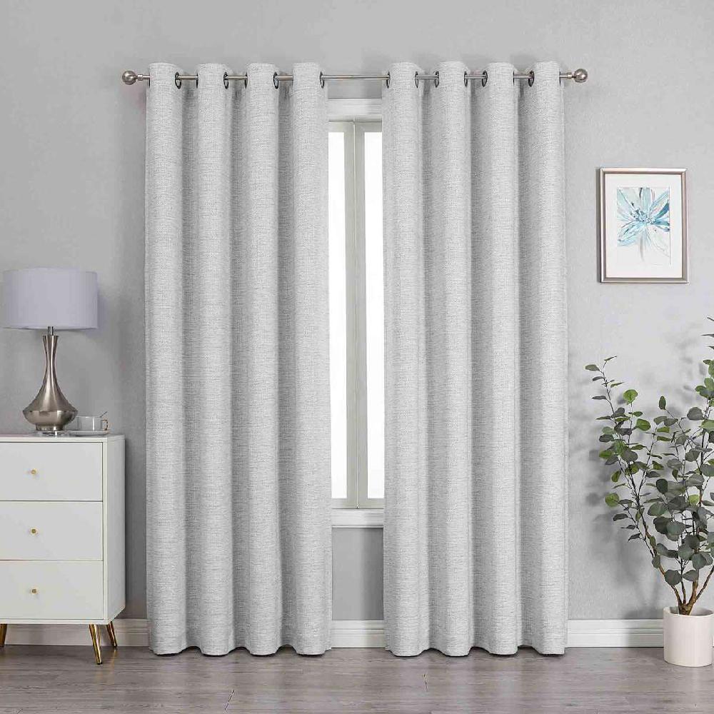 At Home Sun Shield Grey Blackout Grommet Curtain Panel 95"