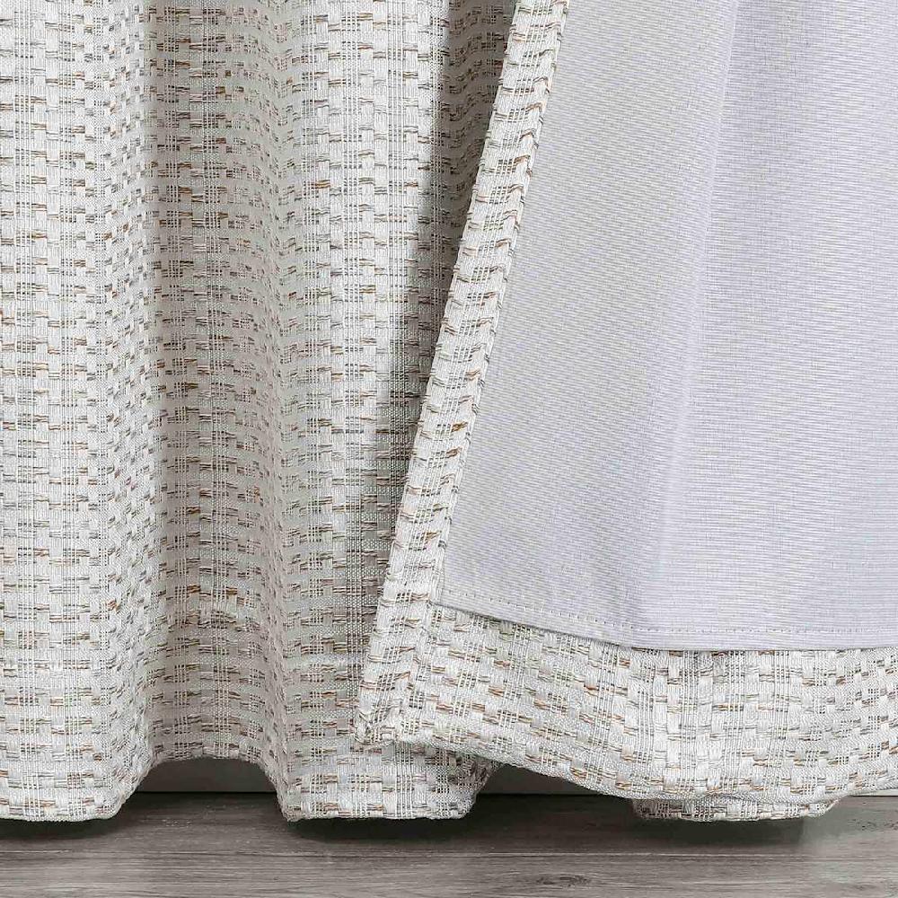 At Home Sun Shield Linen Blackout Grommet Curtain Panel 95"