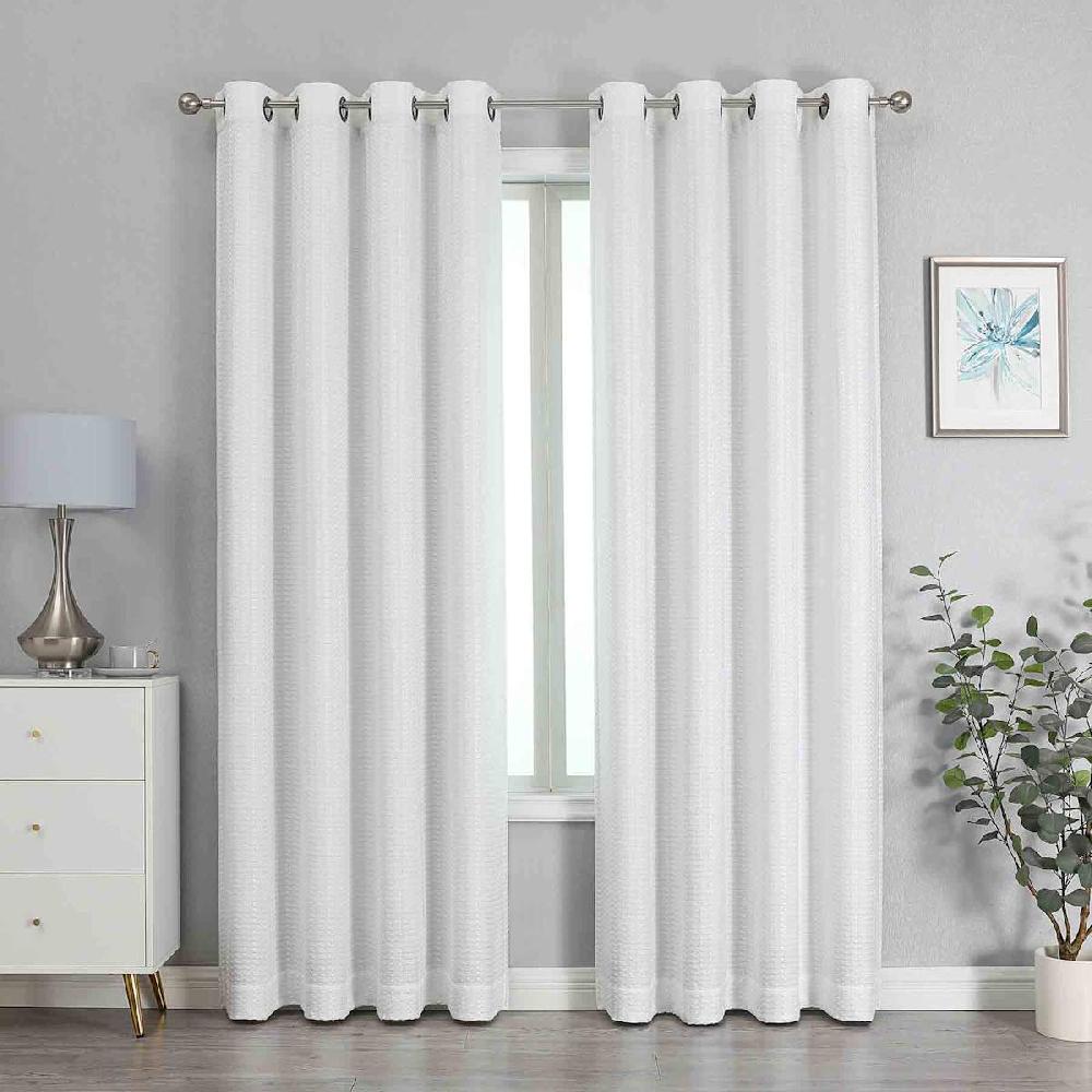 At Home Sun Shield White Blackout Grommet Curtain Panel 95"