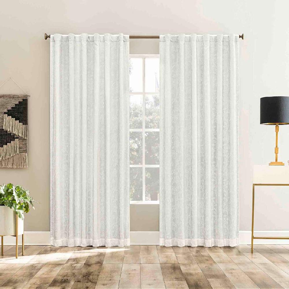 At Home Sun Zero Pearl Extreme Blackout Curtain Panel 84"