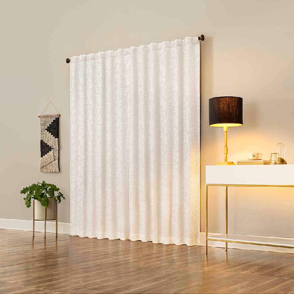 At Home Sun Zero Pearl Extreme Blackout Curtain Panel 84"