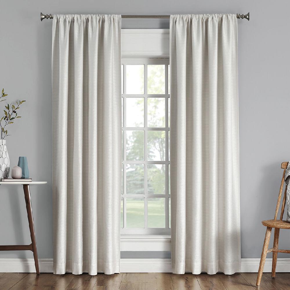 At Home Sun Zero Pearl Thermal Lined Blackout Curtain Panel 84"