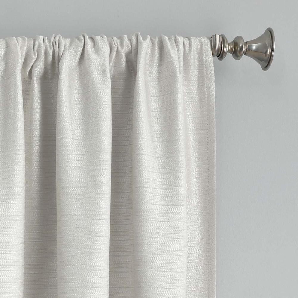At Home Sun Zero Pearl Thermal Lined Rod Pocket Blackout Curtain Panel 63"