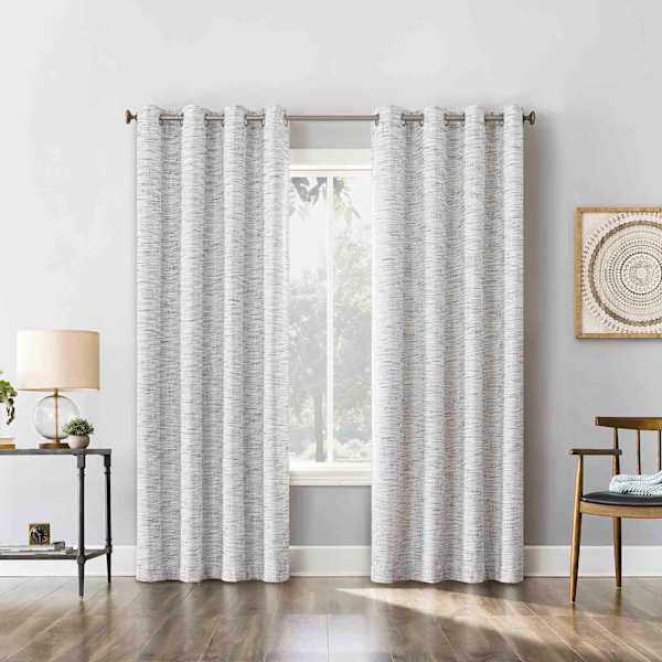at home Sun Zero White Extreme Blackout Grommet Curtain Panel 84"