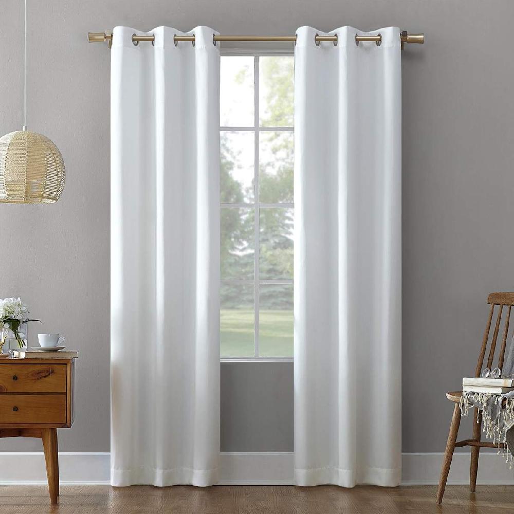 At Home Talita White Room Darkening Grommet Curtain Panel 84"