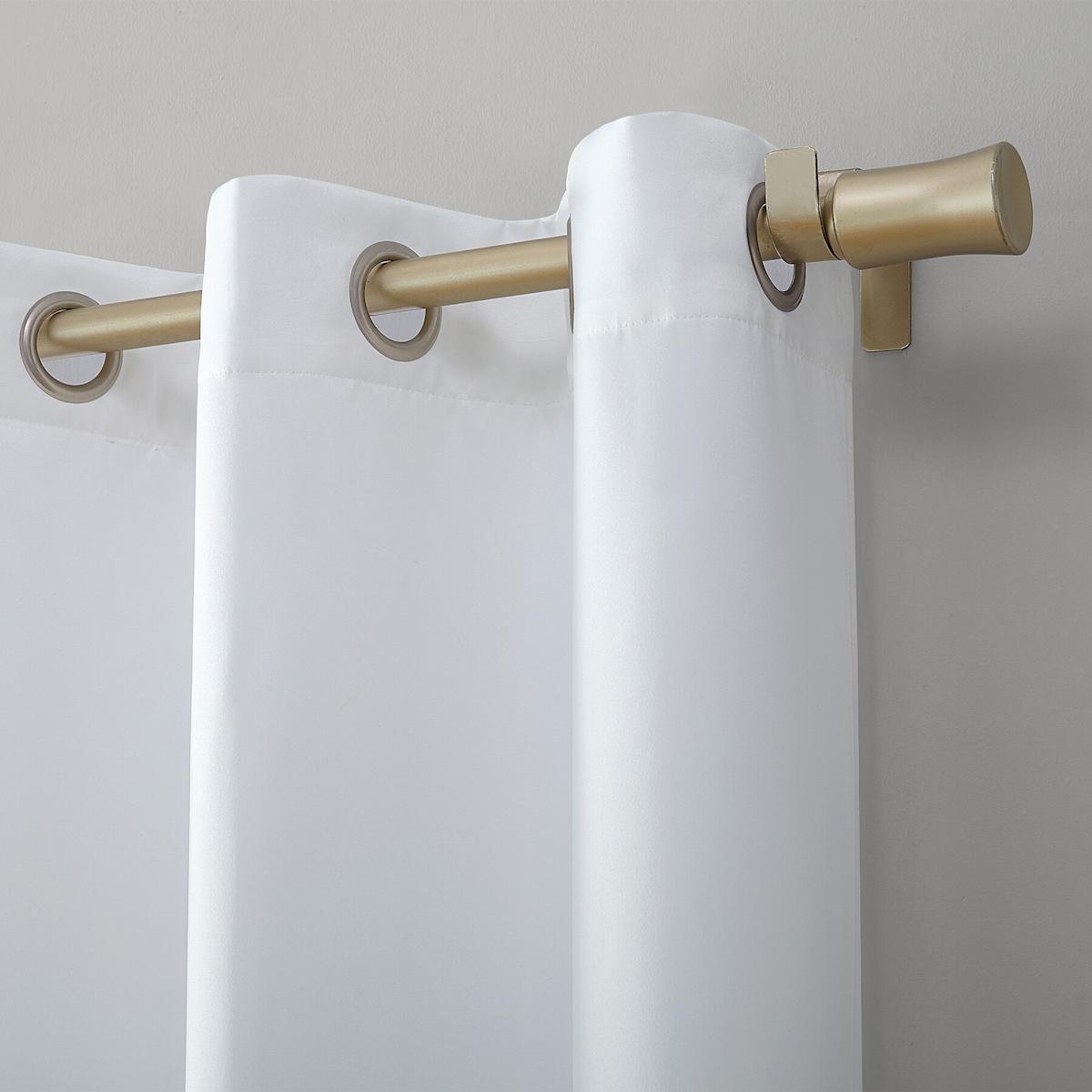 At Home Talita White Room Darkening Grommet Curtain Panel 84"