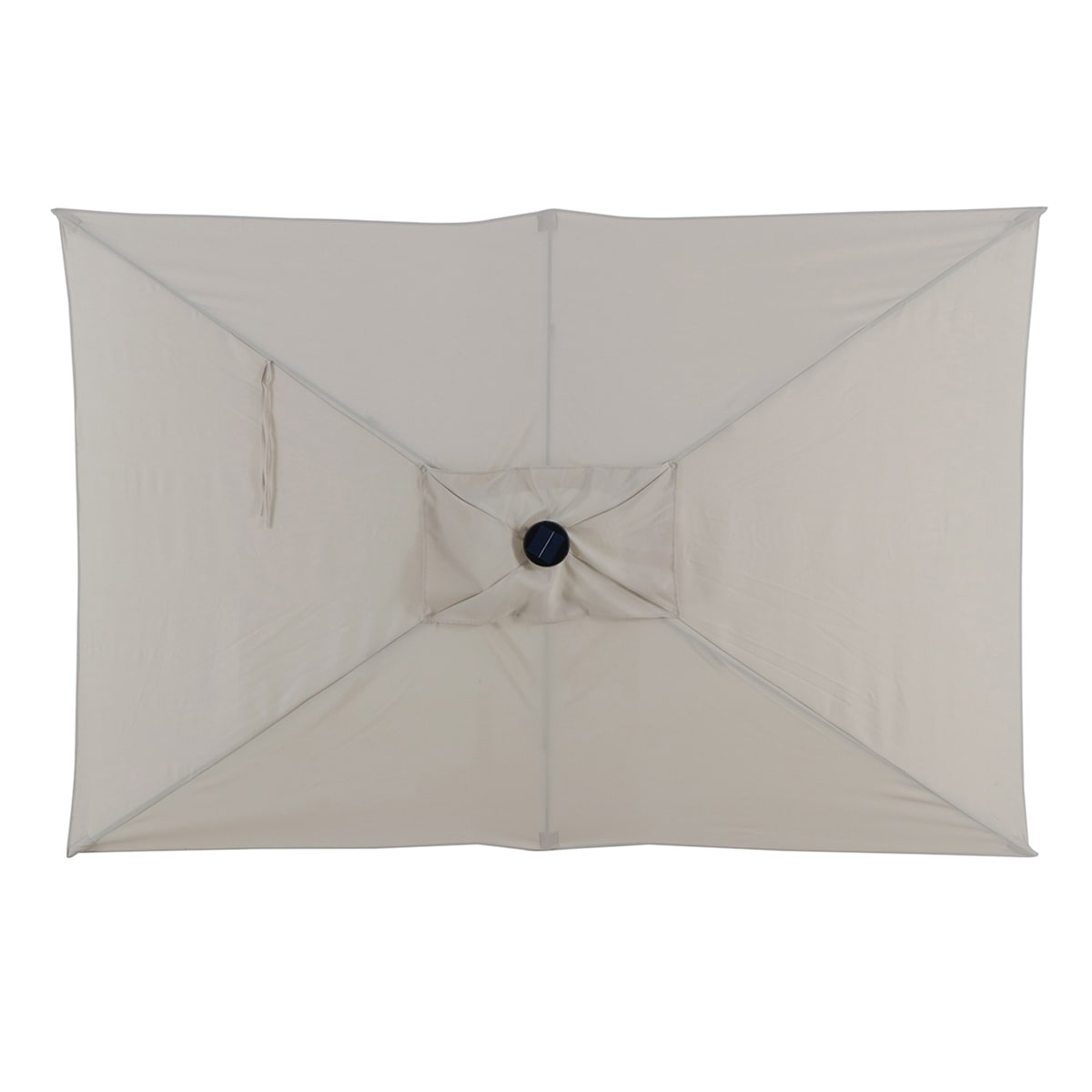 At Home Tan Rectangle LED Crank Patio Umbrella 6.5x10'