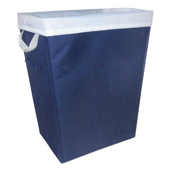 at home Tapered Navy Blue Rectangle Laundry Hamper with Liner 22"