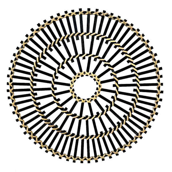 at home Tracey Boyd Black Bamboo Round Wall Basket Medium