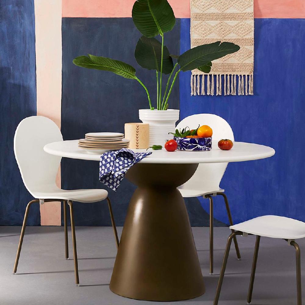 At Home Tracey Boyd Tyra Metal Dining Table Base (Tabletop Sold Separately)