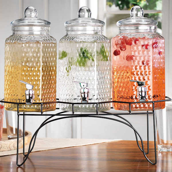 at home Triple Gallon Beverage Dispenser with Stand
