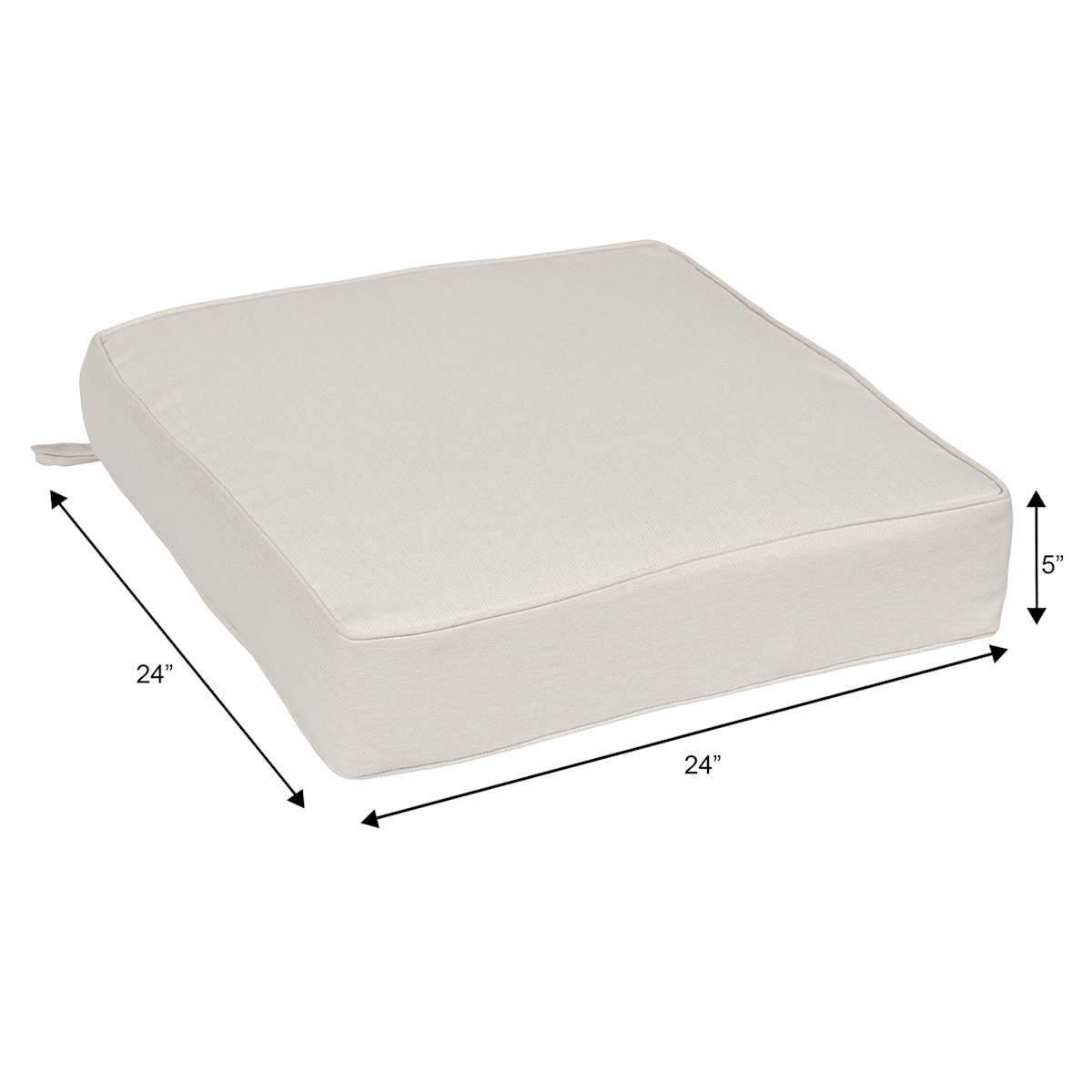 At Home Tristan Heather White Premium Outdoor Deep Seat Cushion