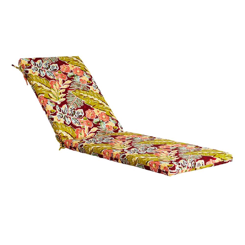 At Home Tropical Cherry Outdoor Chaise Lounge Cushion