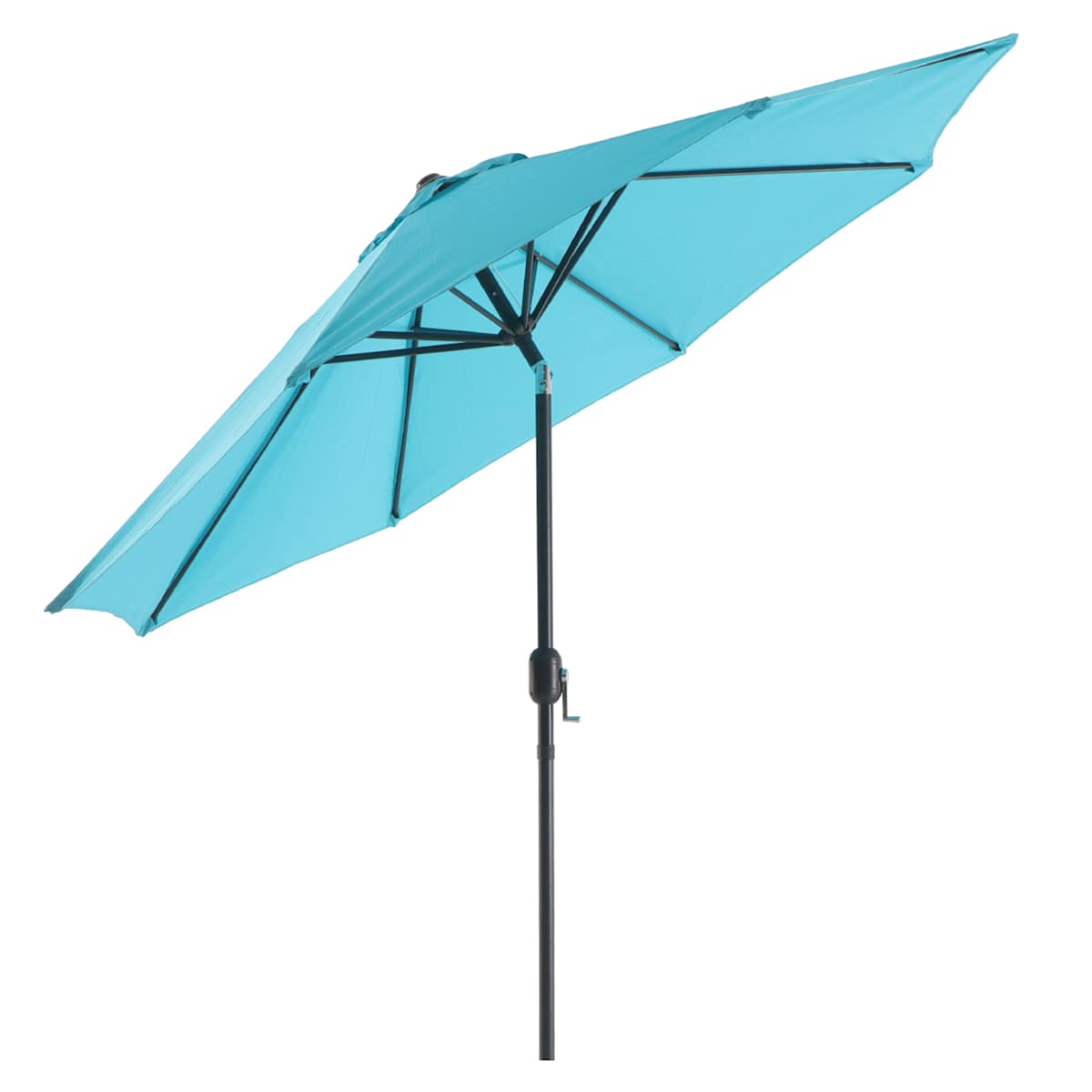 At Home Turquoise Crank & Tilt Round Patio Umbrella 9'