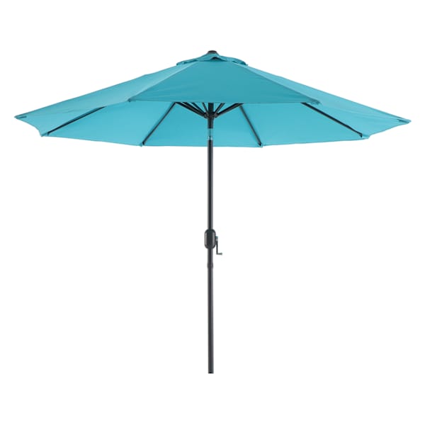 at home Turquoise Crank & Tilt Round Patio Umbrella 9'